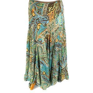 Newsworthy Flared Handkerchief Hem Skirt